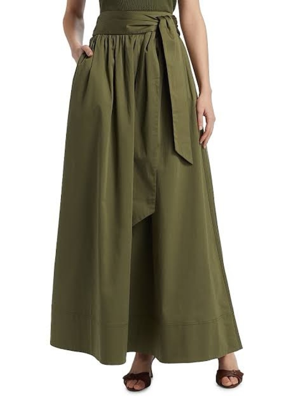 Toccin Sabbine Olive Drab 100% Cotton Skirt - size 4 - NWT